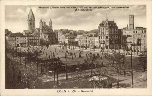 Ak Köln am Rhein, Neumarkt, Sankt Apostelkirche