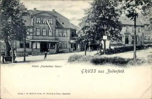 Ak Clausthal Zellerfeld im Oberharz, Hotel Deutsches Haus