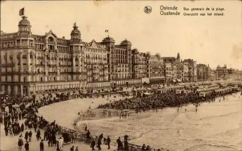 Ak Oostende Ostende Westflandern, Strand