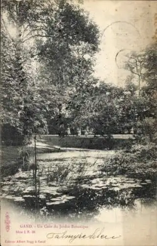 Ak Gent Gent Ostflandern, eine Münze des botanischen Gartens