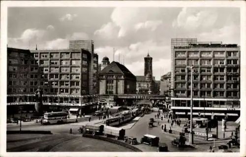 Ak Berlin Mitte, Alexanderplatz, Straßenbahn