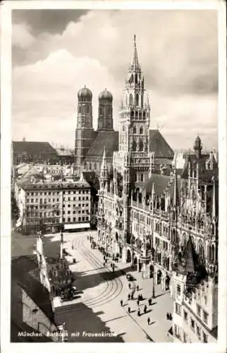 Ak München, Rathaus, Frauenkirche