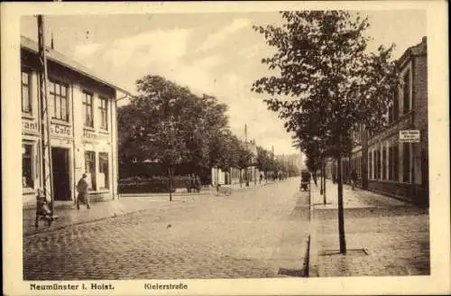 Ak Neumünster in Holstein, Kielerstraße, Cafe