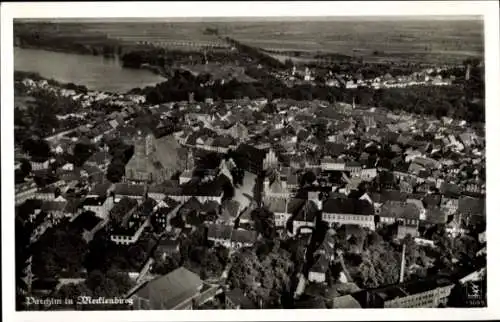 Ak Parchim in Mecklenburg, Luftbild