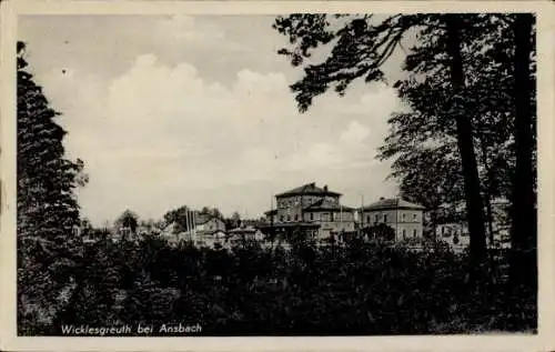 Ak Wicklesgreuth Petersaurach in Mittelfranken Bayern, Teilansicht