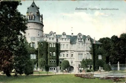 Ak Detmold in Nordrhein Westfalen, fürstliches Residenzschloss