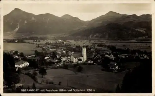 Ak Oberaudorf in Oberbayern, Panorama mit Kranzhorn, Spitzstein