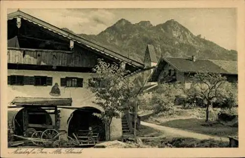 Ak Nußdorf am Inn Oberbayern, Alte Schmiede, Heuberg