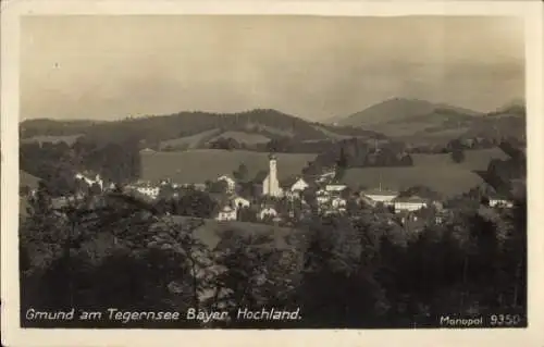 Ak Gmund am Tegernsee Oberbayern, Panorama