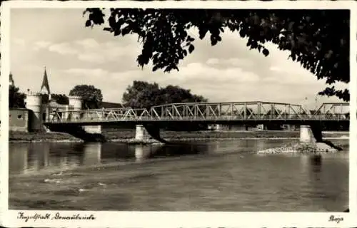 Ak Ingolstadt an der Donau Oberbayern, Donaubrücke