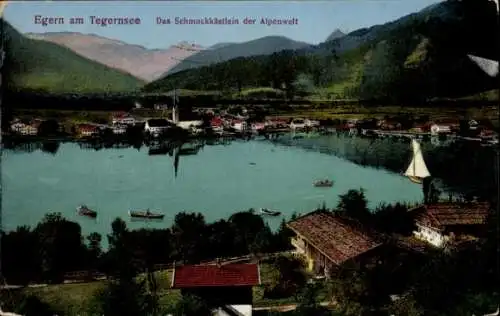 Ak Egern am Tegernsee Oberbayern, Vogelperspektive