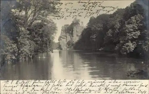 Foto Ak Horn Bad Meinberg im Teutoburger Wald Westfalen, Externsteine