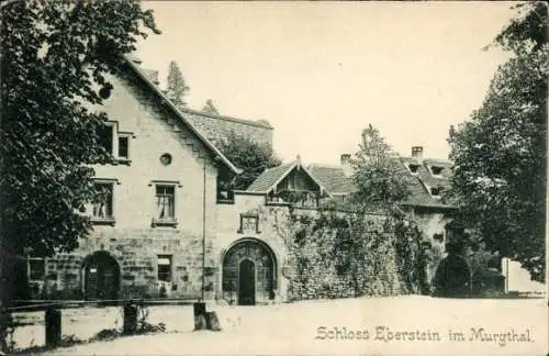 Ak Gernsbach im Schwarzwald, Schloss Eberstein, Murgtal