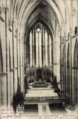 Ak Toul Meurthe et Moselle, Innenansicht der Kathedrale