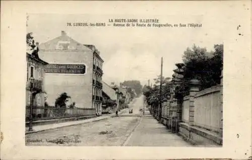 Ak Luxeuil les Bains Haute Saône, Avenue de la Route de Fougerolles, Krankenhaus