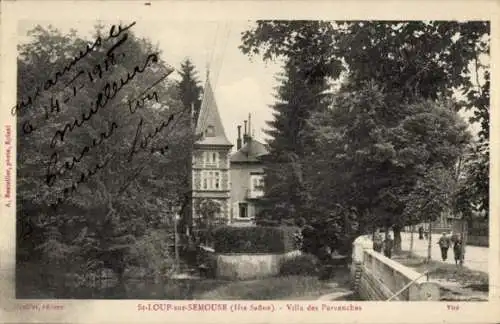 Ak Saint Loup sur Semouse Haute Saône, Villa des Pervenches