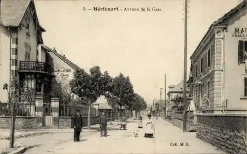 Ak Héricourt Haute Saône, Avenue de la Gare