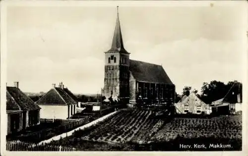 Ak Makkum Friesland Niederlande, Herv. Kirche