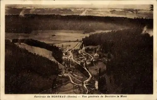 Ak Morteau Doubs, Vue generale de Derriere le Mont