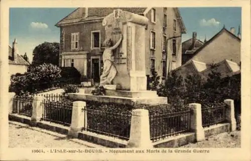 Ak Isle sur le Doubs, Monument aux Morts de la Grande Guerre