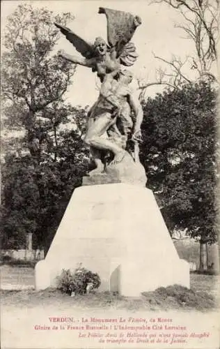 Ak Verdun Meuse, Le Monument La Victoire de Rodin