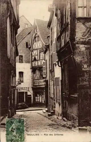 Ak Moulins Allier, Rue des Orfevres