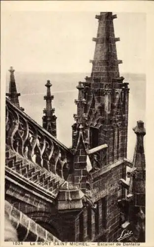 Ak Le Mont Saint Michel Manche, Escalier de Dentelle