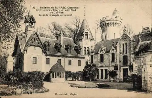 Ak Londigny Charente, Schloss des Marquis de Lameth