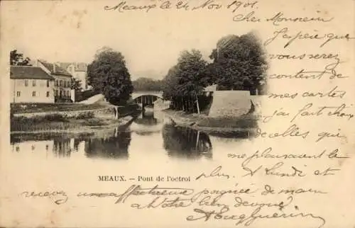 Ak Meaux Seine-et-Marne, Pont de l'octroi