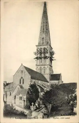 Ak Langrune sur Mer Calvados, Kirche