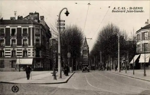 Ak Saint Denis Seine Saint Denis, Boulevard Jules-Guesde