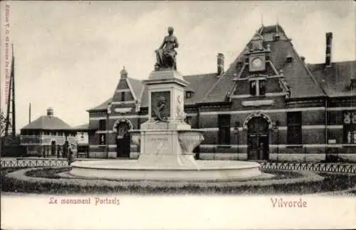 Ak Vilvorde Flämisch Brabant, Le monument Portaels