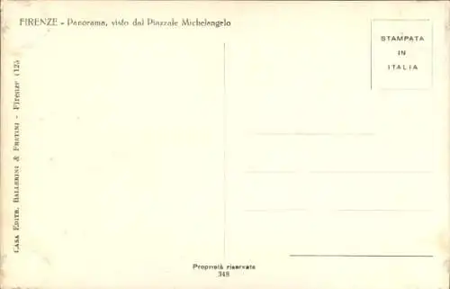 Ak Firenze Florenz Toscana, Panorama, visto dal Piazzale Michelangelo