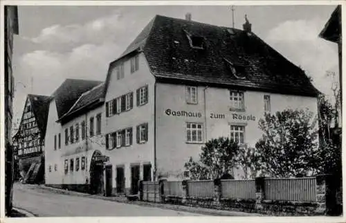 Ak Derdingen Oberderdingen im Kraichgau Württemberg, Gasthaus und Metzgerei zum Rößle