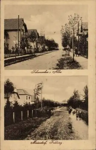 Ak Hamburg Wandsbek Rahlstedt Meiendorf, Schumacher's Allee, Feldweg