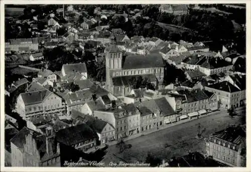 Ak Bartoszyce Bartenstein Ostpreußen, Fliegeraufnahme