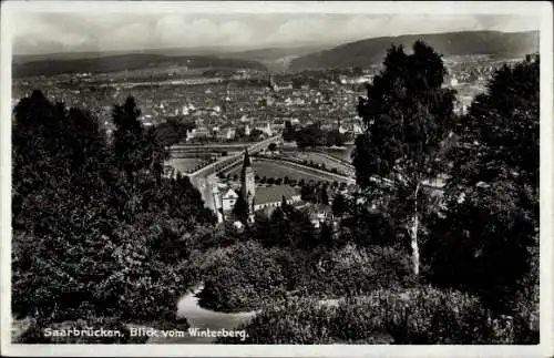 Ak Saarbrücken im Saarland, Blick vom Winterberg