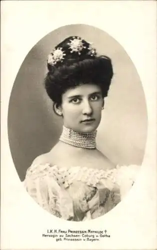 Ak Prinzessin Mathilde, Herzogin zu Sachsen-Coburg-Gotha, Prinzessin von Bayern