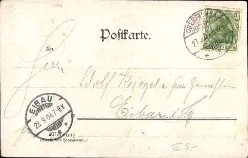 Ak Hohnstein in der Sächsischen Schweiz, Totalansicht, Burg