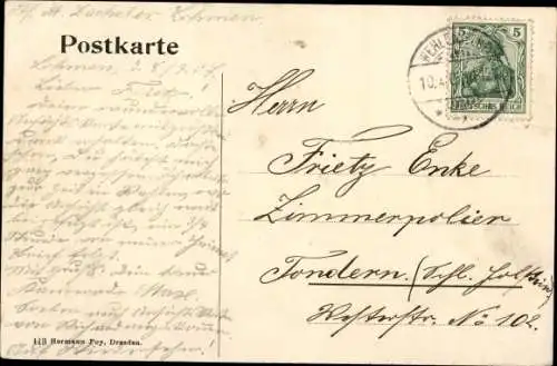 Ak Stadt Wehlen an der Elbe Sachsen, Teilansicht, Vogelschau