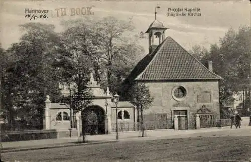 Ak Hannover in Niedersachsen, Nicolai Kapelle, Englische Kirche