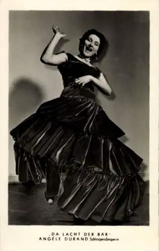 Ak Sängerin Angele Durand, Film Da lacht der Bär, Portrait