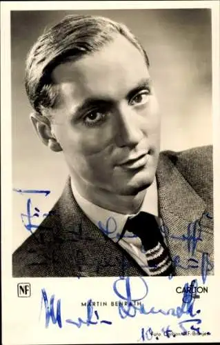 Ak Schauspieler Martin Benrath, Portrait, Autogramm