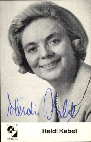 Ak Schauspielerin und Sängerin Heidi Kabel, Portrait, Autogramm