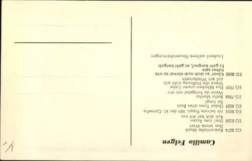 Ak Sänger Camillo Felgen, Portrait, Autogramm