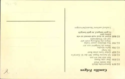 Ak Sänger Camillo Felgen, Portrait, Autogramm