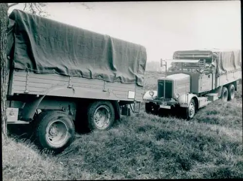 Foto Lastwagen im Gelände, LKW Büssing NAG III GL 6