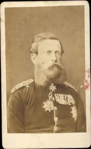 Foto Kronprinz von Preußen, Portrait in Uniform, Orden, 1871