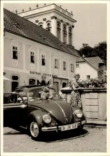 Foto St. Florian Oberösterreich, Kaufhaus L. Wandl, Auto, Kennzeichen BJR 148