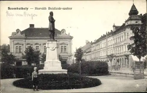 Ak Szombathely Ungarn, Horváth Boldizsár Statue